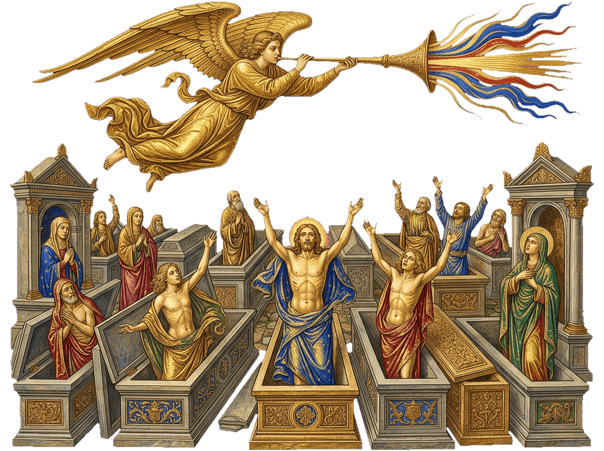 La resurrección de los muertos a la última trompeta (1 Corintios 15)