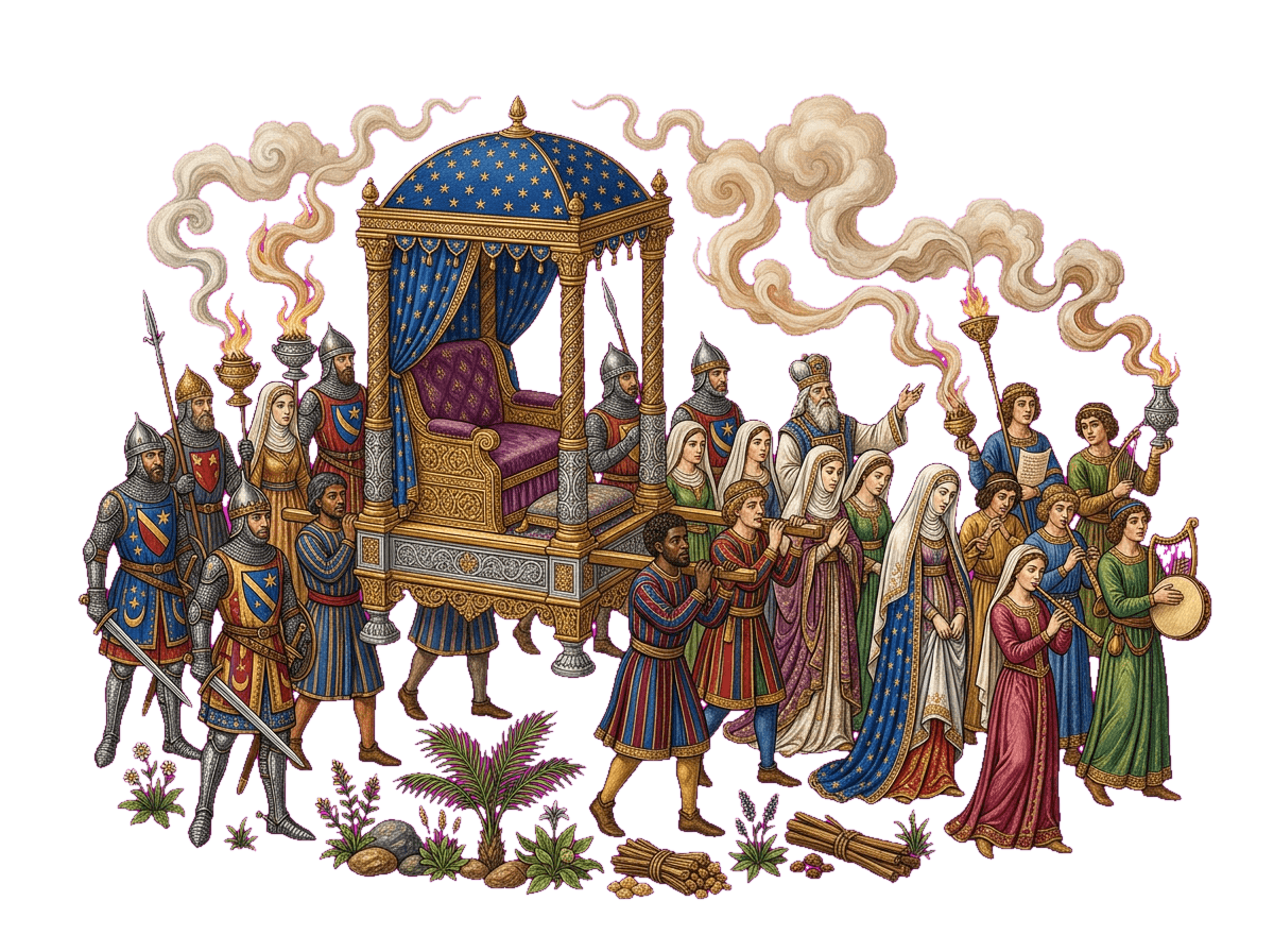 O cortejo nupcial de Salomão sobe do deserto