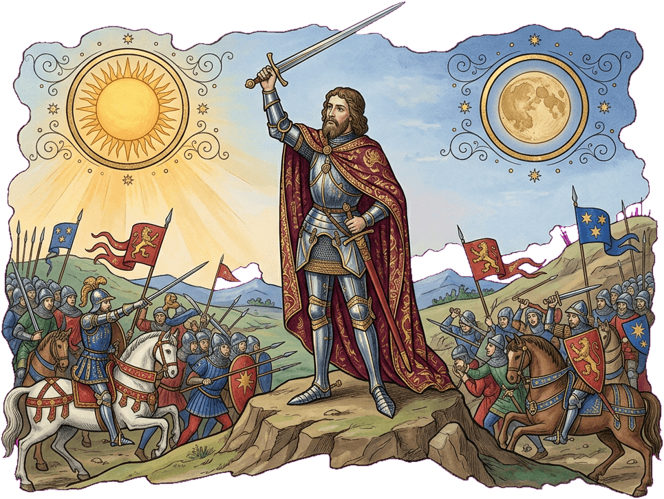 O sol e a lua param na batalha de Gibeão