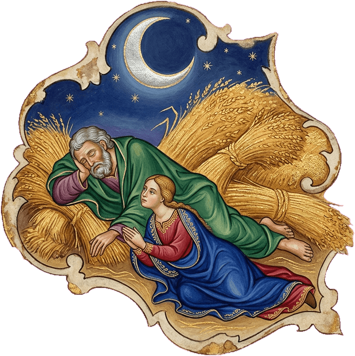Rute na eira de Boaz, à noite