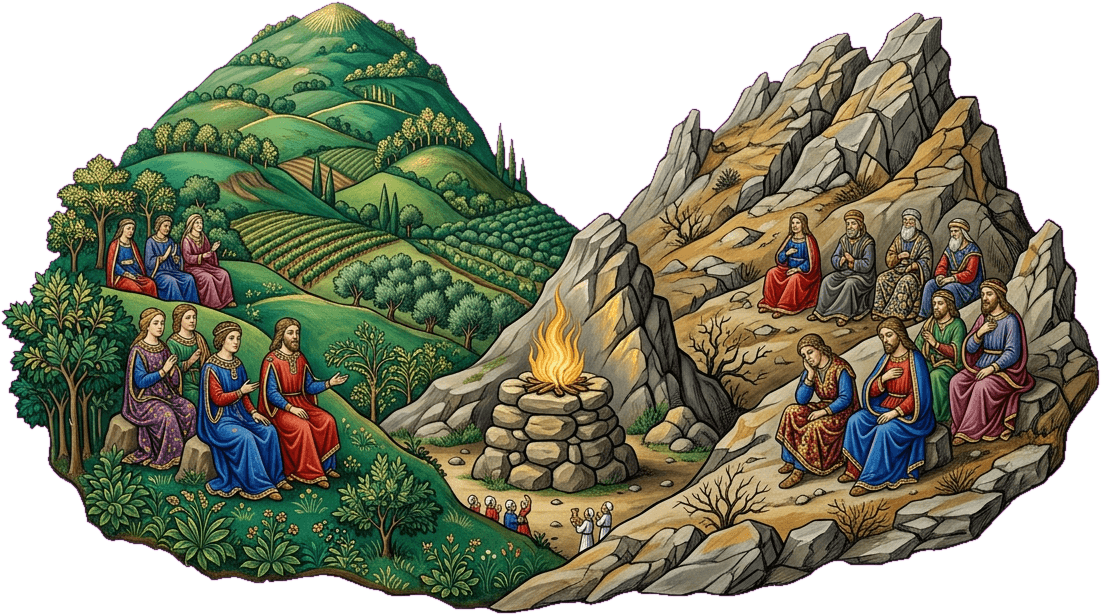 Os montes Gerizim e Ebal