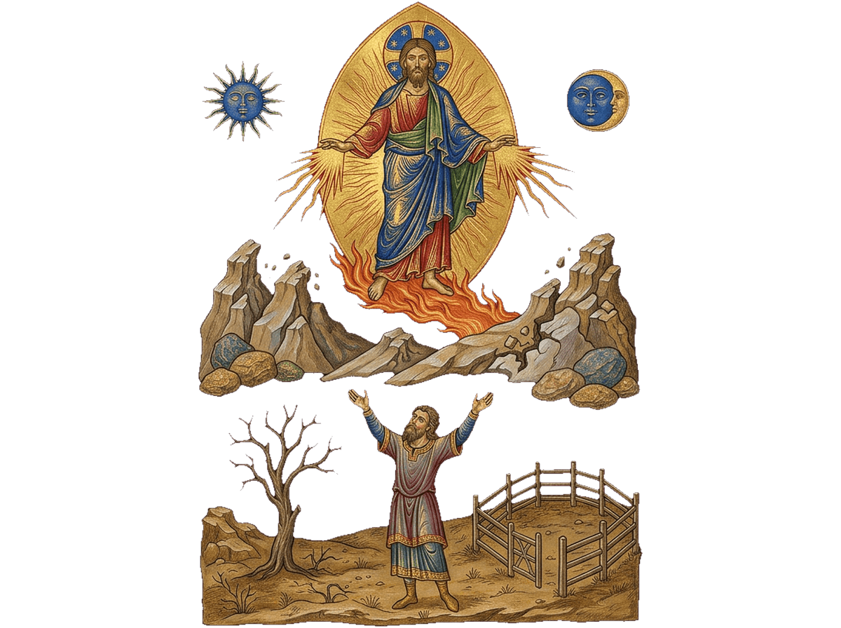 A teofania de Deus em glória e o profeta exultando na fé em meio à desolação