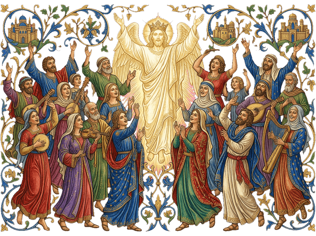 O canto de alegria: o Senhor no meio do povo restaurado, que dança e canta de júbilo