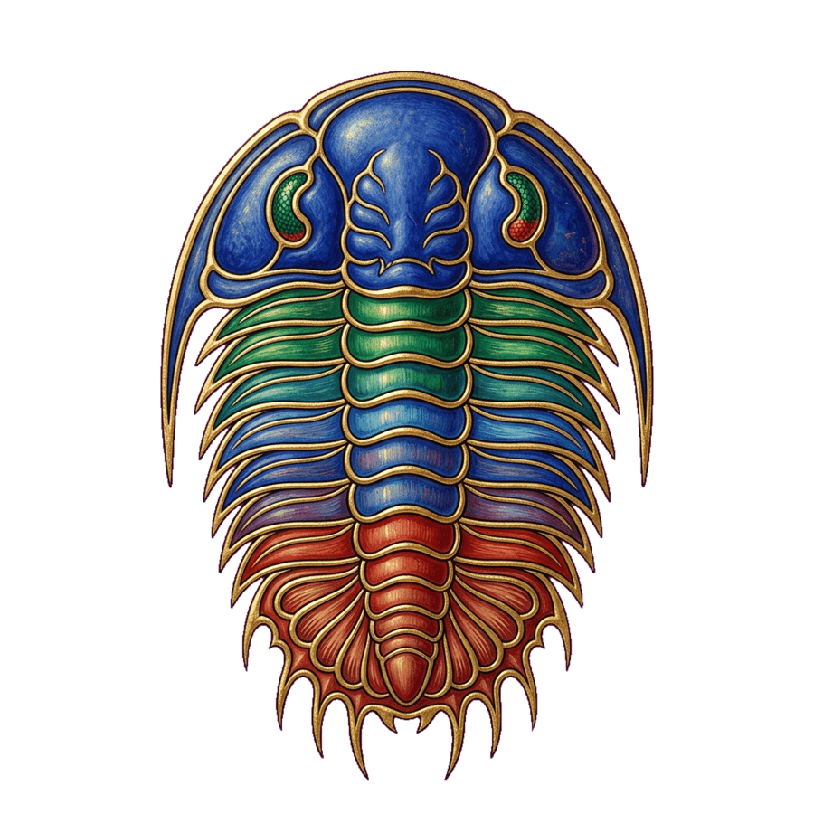 Um trilobita fóssil